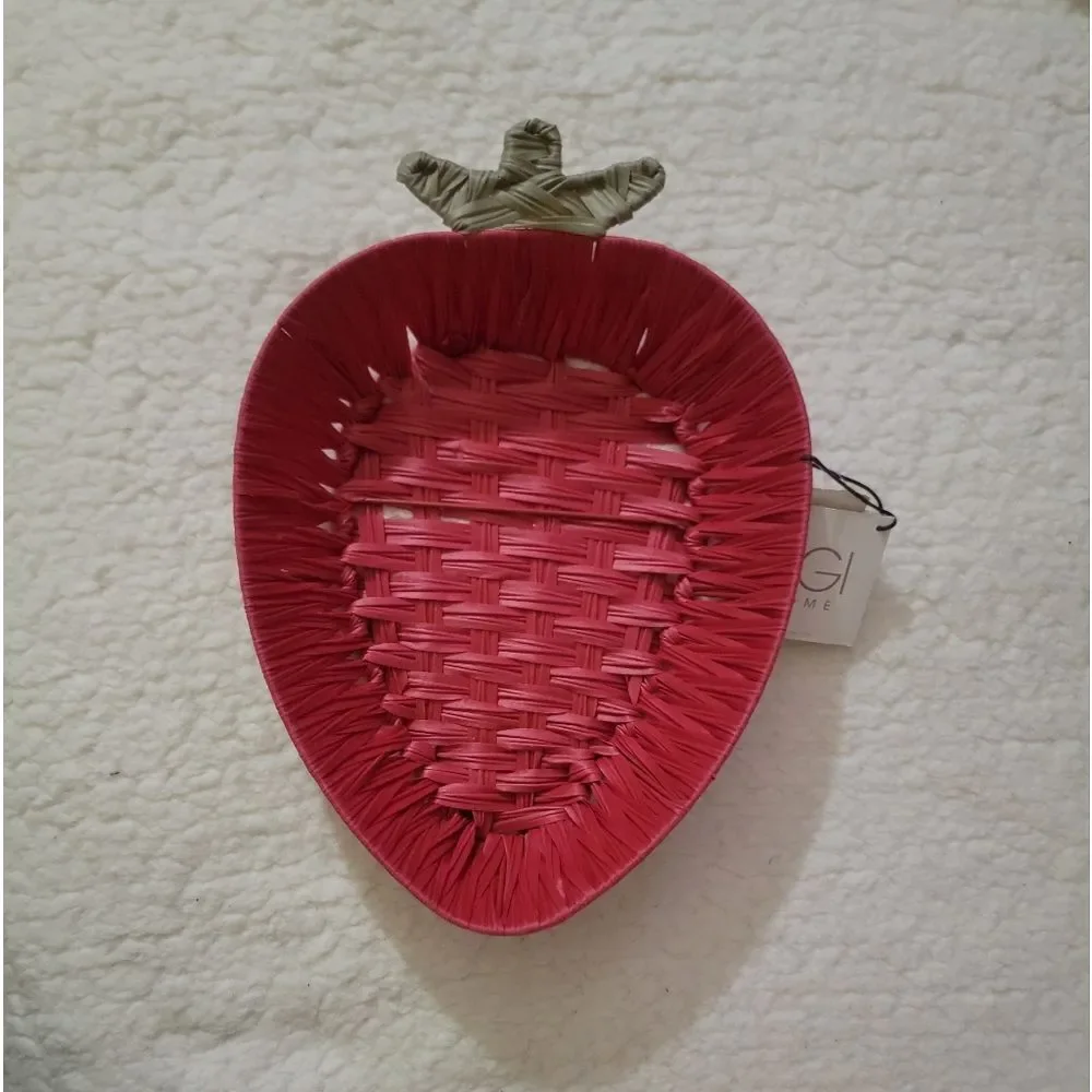 🆕️🍓Strawberry Storage Basket Summer Pool Party BBQ Red & Green